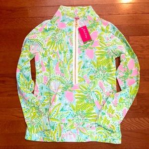 Lilly Pulitzer Skipper Popover Pink Green Floral
